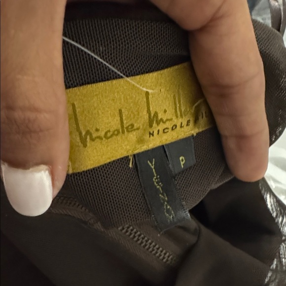 Nicole Miller Dress Bodycon Off Shoulder Ruching Midi XS - Picture 9 of 11